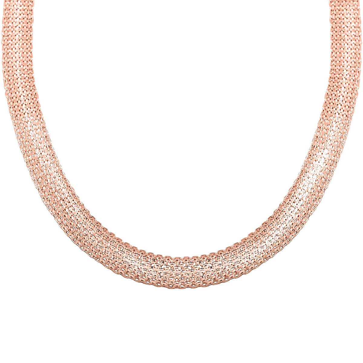 Bismark Chain Necklace in 14K Rose Gold Over Sterling Silver 15.9 Grams 18 Inches  image number 0