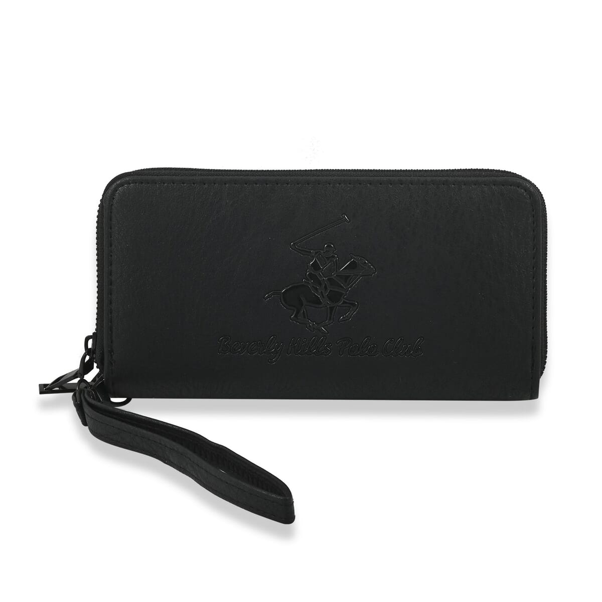 Beverly Hills Polo Club Black Vegan Leather Writstlet Wallet image number 0