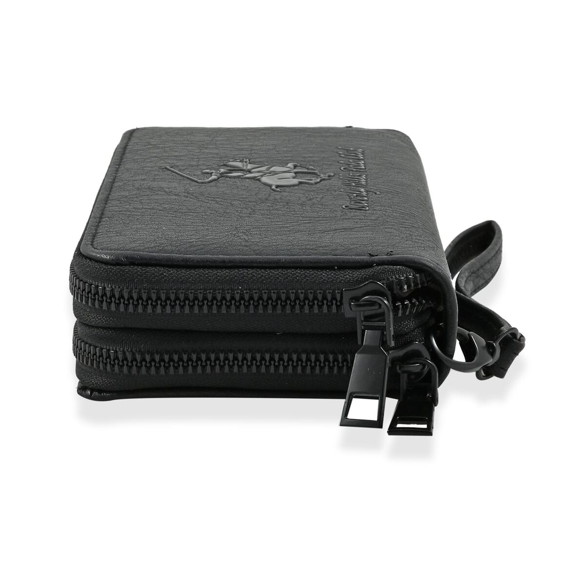 Beverly Hills Polo Club Black Vegan Leather Writstlet Wallet image number 1