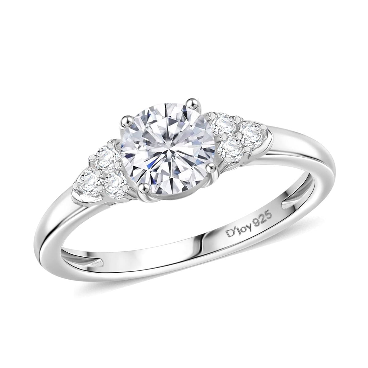 D'Joy Lab Created White Sapphire 1.25 ctw Ring in Sterling Silver (Size 10.0) image number 0