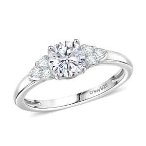D'Joy Lab Created White Sapphire 1.25 ctw Ring in Sterling Silver (Size 10.0)