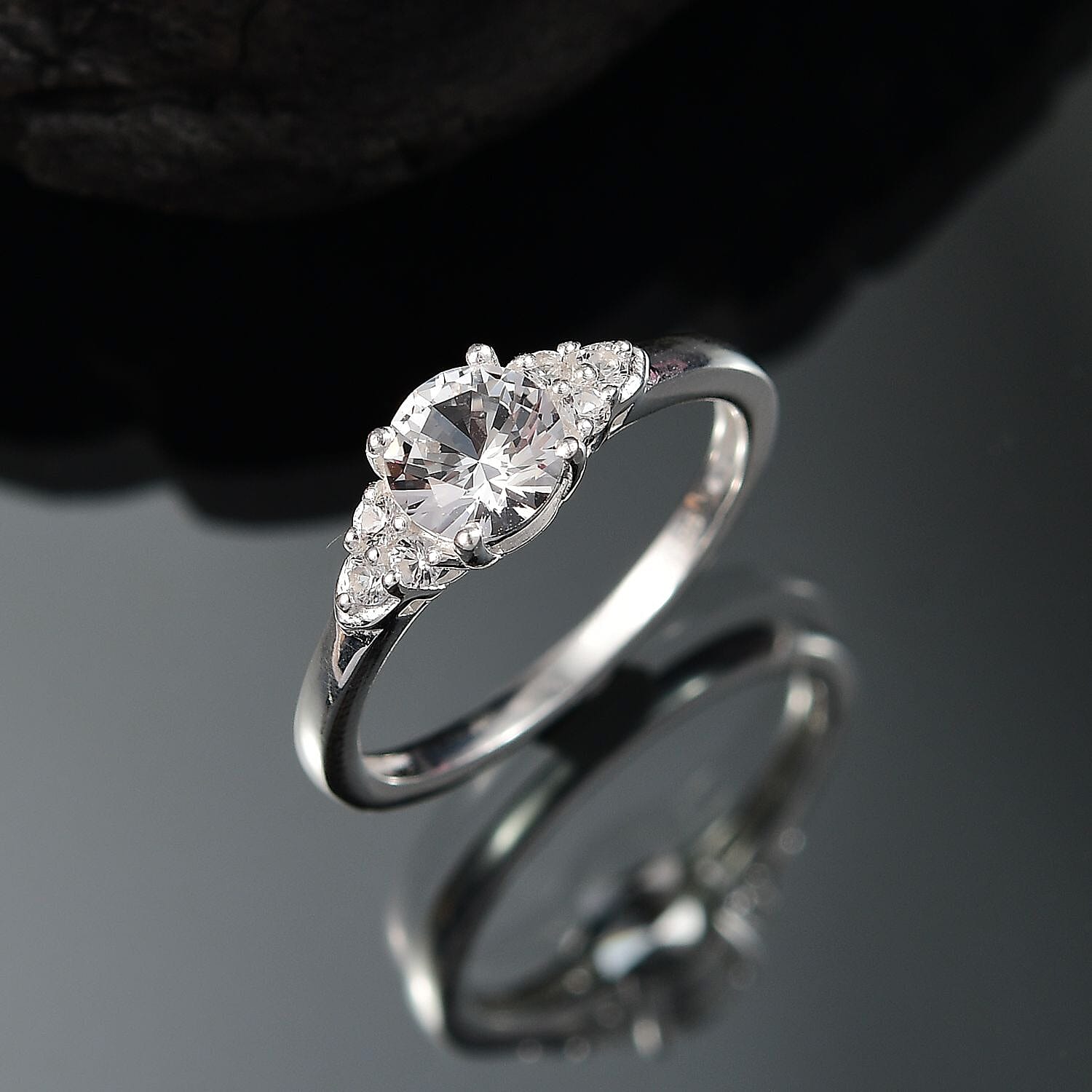 D'Joy Lab Created White Sapphire 1.25 ctw Ring in Sterling Silver (Size 10.0)