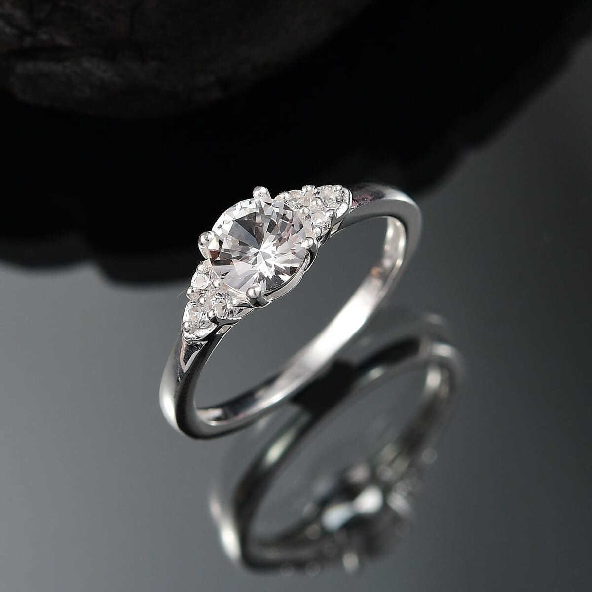 D'Joy Lab Created White Sapphire 1.25 ctw Ring in Sterling Silver (Size 10.0) image number 1