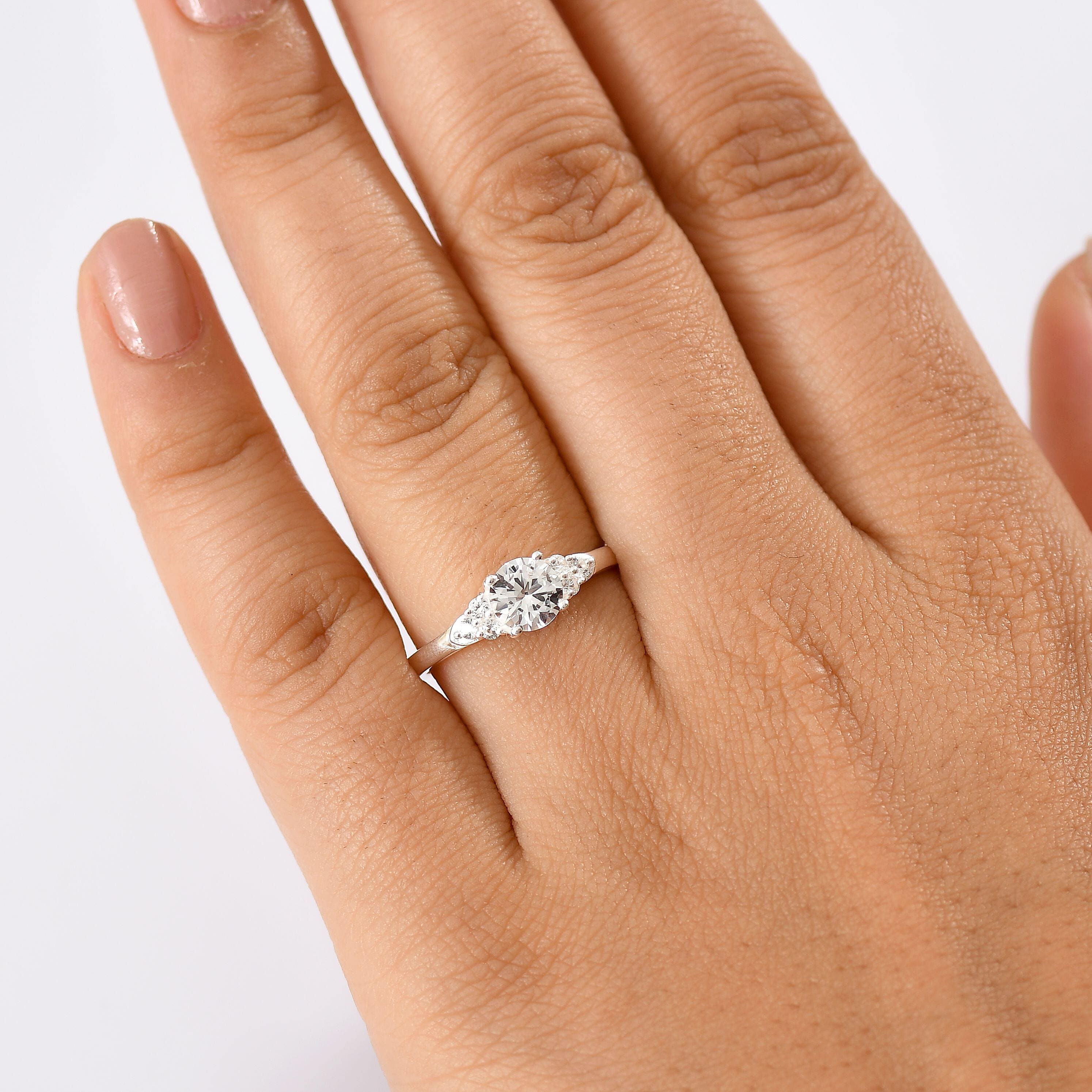 D'Joy Lab Created White Sapphire 1.25 ctw Ring in Sterling Silver (Size 10.0)