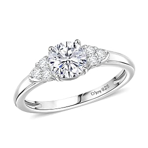 D'Joy Lab Created White Sapphire 1.25 ctw Ring in Sterling Silver (Size 6.0)