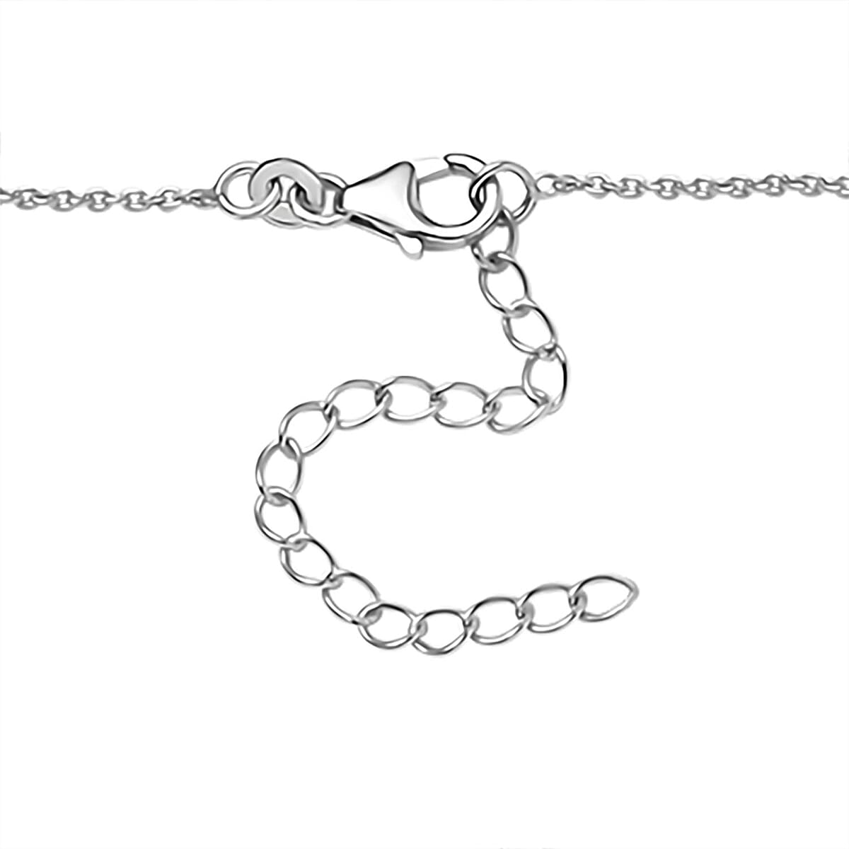 D'Joy Lab Created White Sapphire 4.20 ctw Fancy Necklace in Sterling Silver 18-20 Inches image number 4