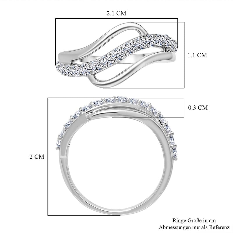 Luxuriant Lab Grown Diamond G-H SI 0.50 ctw Ring in 9K White Gold (Size 9.0)