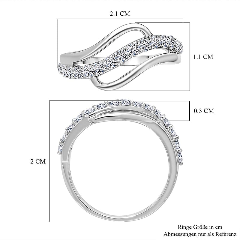 Luxuriant Lab Grown Diamond G-H SI 0.50 ctw Ring in 9K White Gold (Size 9.0)