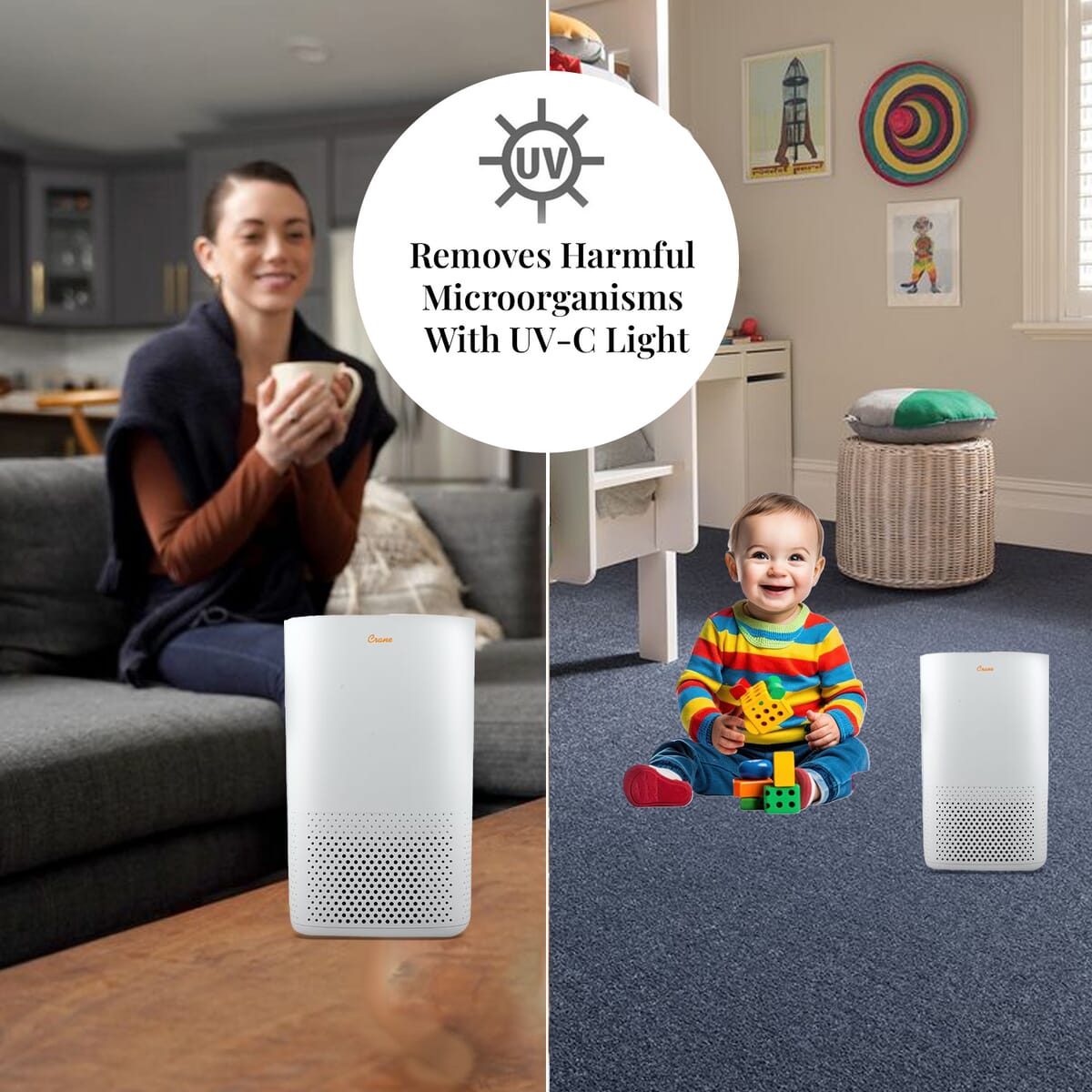 Closeout Crane True HEPA Protection Air Purifier image number 3