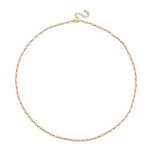 Rice Shape shell pearl 35.00 ctw Necklace in Goldtone (20-22 Inches)