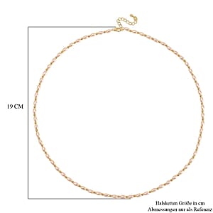 Rice Shape shell pearl 35.00 ctw Necklace in Goldtone (20-22 Inches)