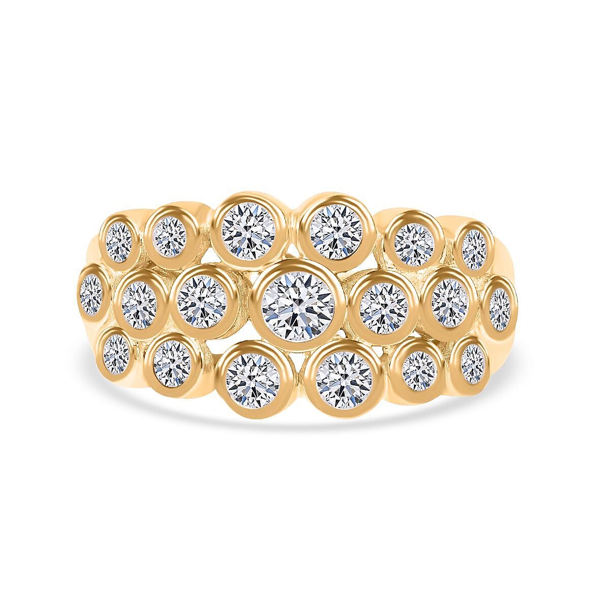 Luxuriant Lab Grown Diamond VS 1.01 ctw Ring in 10K Yellow Gold (Size 8.0)