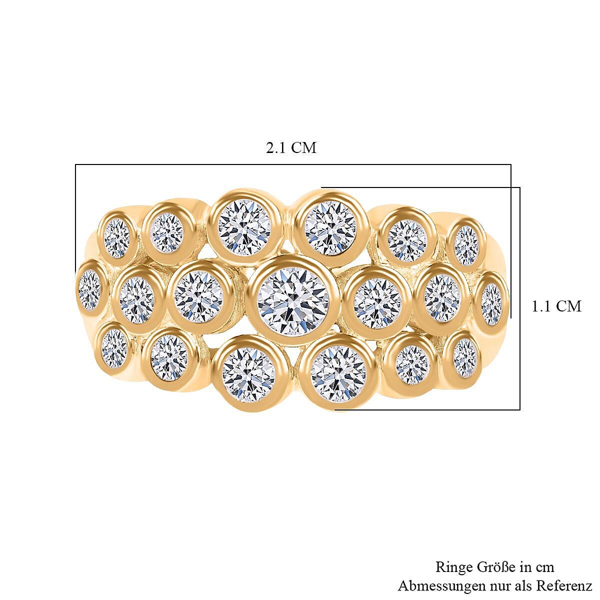 Luxuriant Lab Grown Diamond VS 1.01 ctw Ring in 10K Yellow Gold (Size 8.0)
