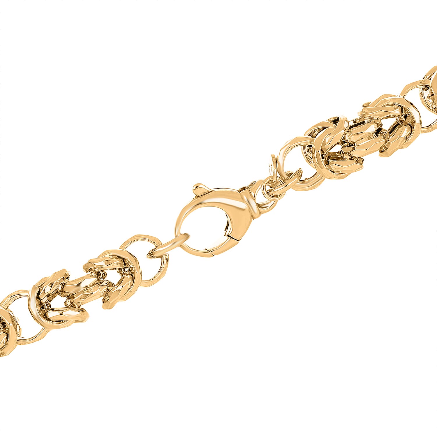 Byzantine Chain Necklace in 14K YG Over Sterling Silver (22 Inches)