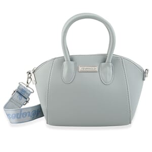 Aeropostale Gray Faux Leather Shoulder Bag with Adjustable Shoulder Strap