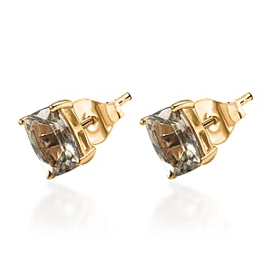 Luxoro AAA Turkizite 3.20 ctw Stud Earrings in 10K Yellow Gold 