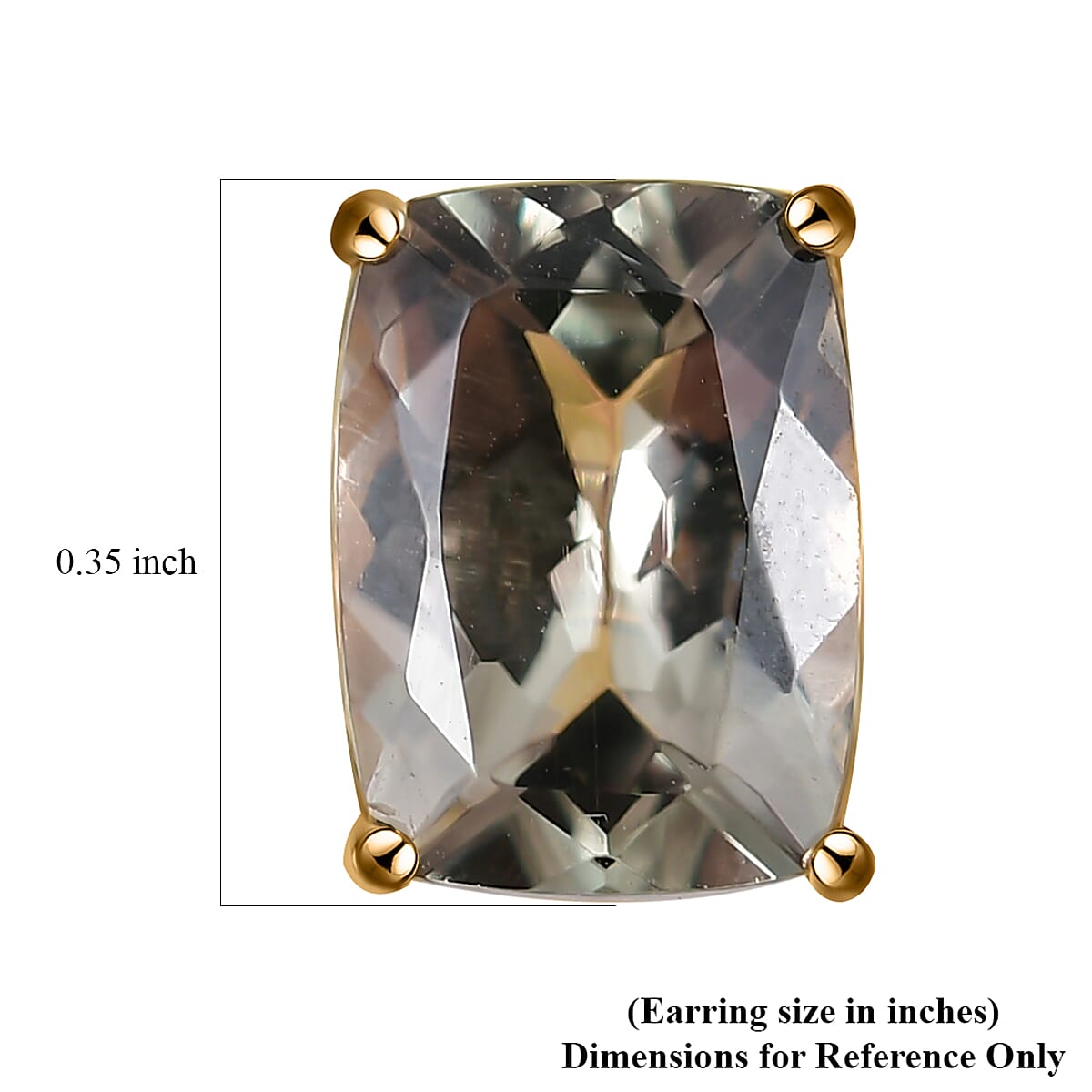 Luxoro AAA Turkizite 3.20 ctw Stud Earrings in 10K Yellow Gold  image number 5
