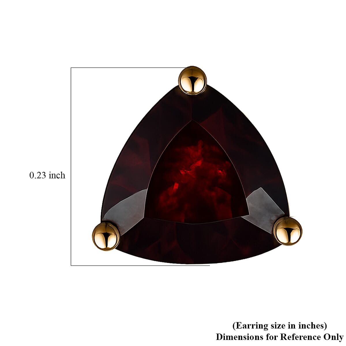 Luxoro AAA Anthill Garnet 1.83 ctw Solitaire Stud Earrings in 10K Yellow Gold  image number 4