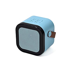 Mini Bluetooth Karaoke Speaker with Colorful LED lights and 2pc Wireless Microphone - Blue