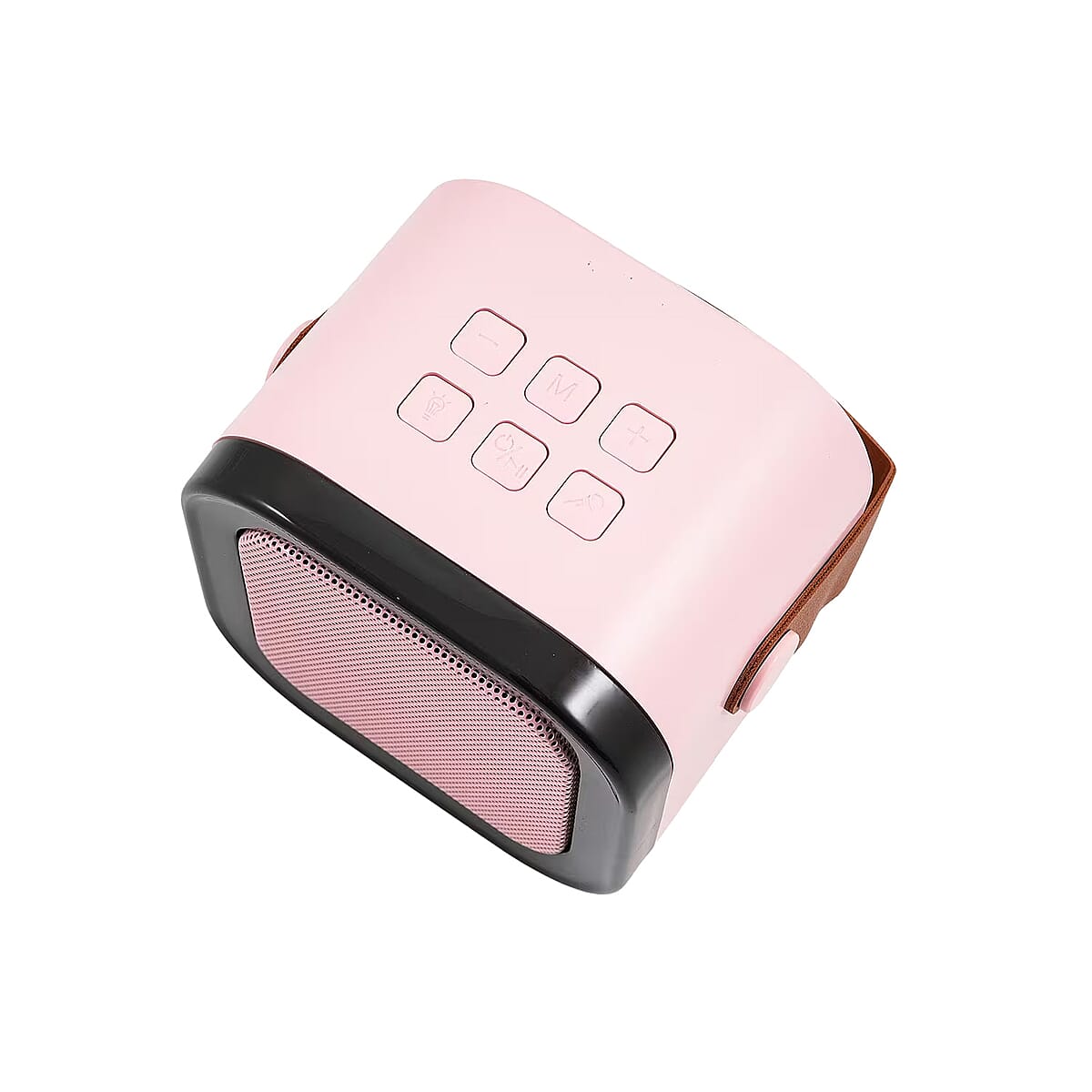 Mini Bluetooth Karaoke Speaker with Colorful LED lights and 2pc Wireless Microphone - Pink image number 1