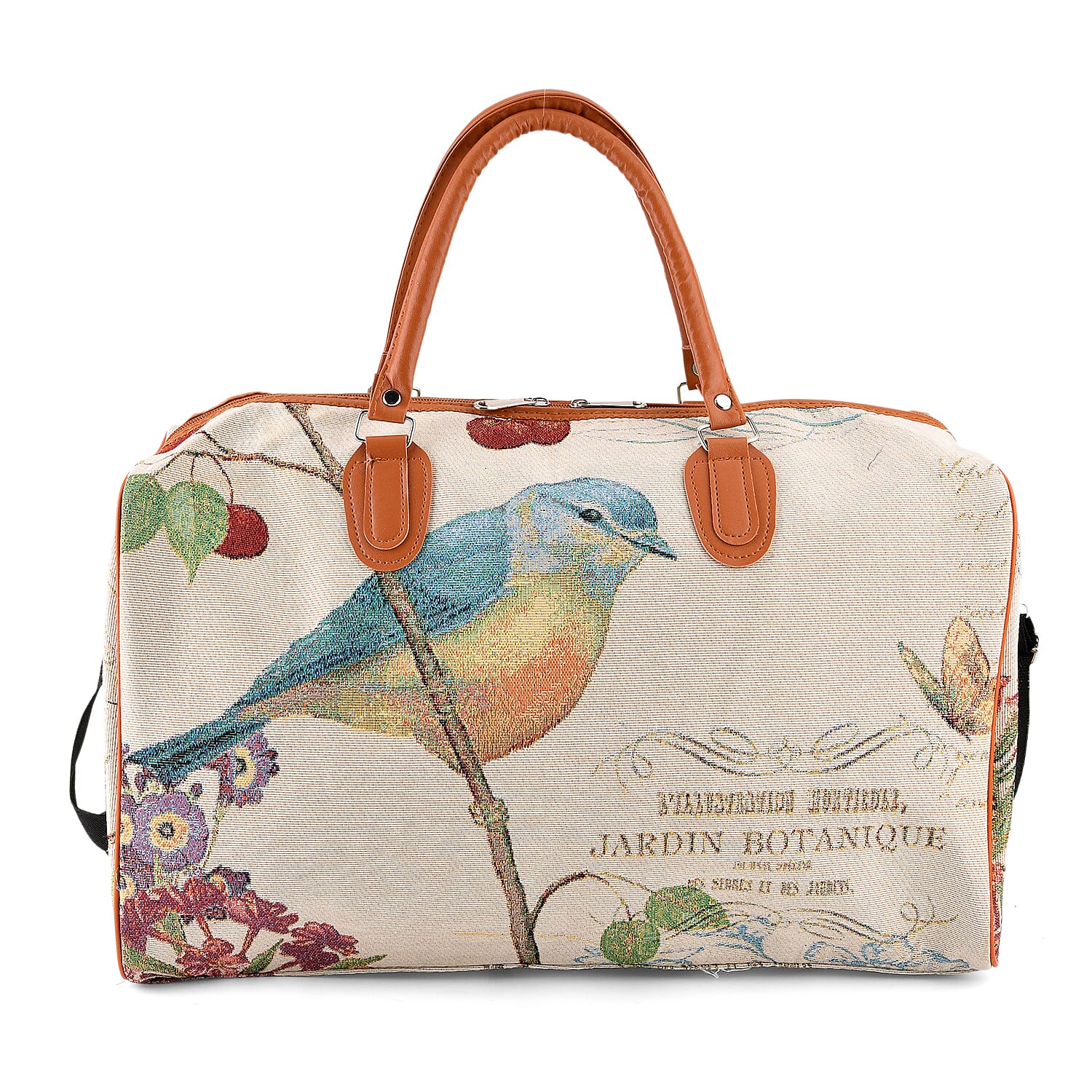 La Marey Multi Color Bird Print Polyester Duffel Bag