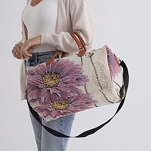 La Marey Multi Color Daisy Print Polyester Duffel Bag