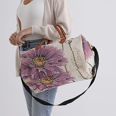 La Marey Multi Color Daisy Print Polyester Duffel Bag