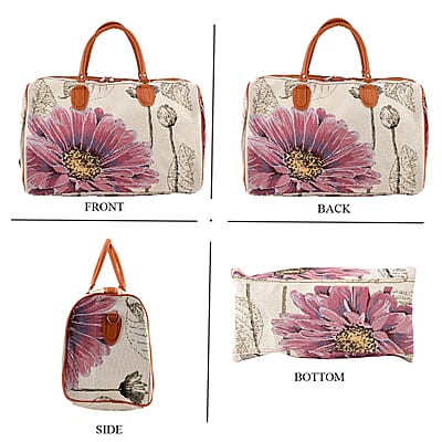 La Marey Multi Color Daisy Print Polyester Duffel Bag