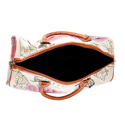 La Marey Multi Color Daisy Print Polyester Duffel Bag