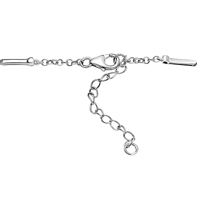 GP Italian Garden Collection Premium Niassa Ruby and White Zircon 6.65 ctw Necklace in Rhodium Over Sterling Silver 18 Inches