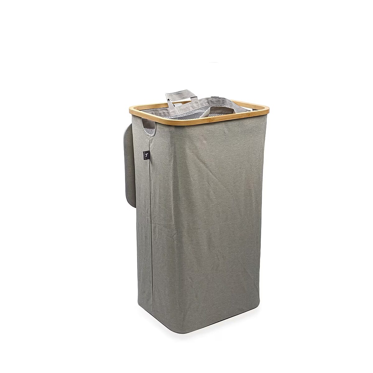 CLOSEOUT Hennez Adreian Collapsible Laundry Basket - Medium (100L) - Light Grey image number 0
