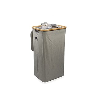 CLOSEOUT Hennez Adreian Collapsible Laundry Basket - Medium (100L) - Light Grey