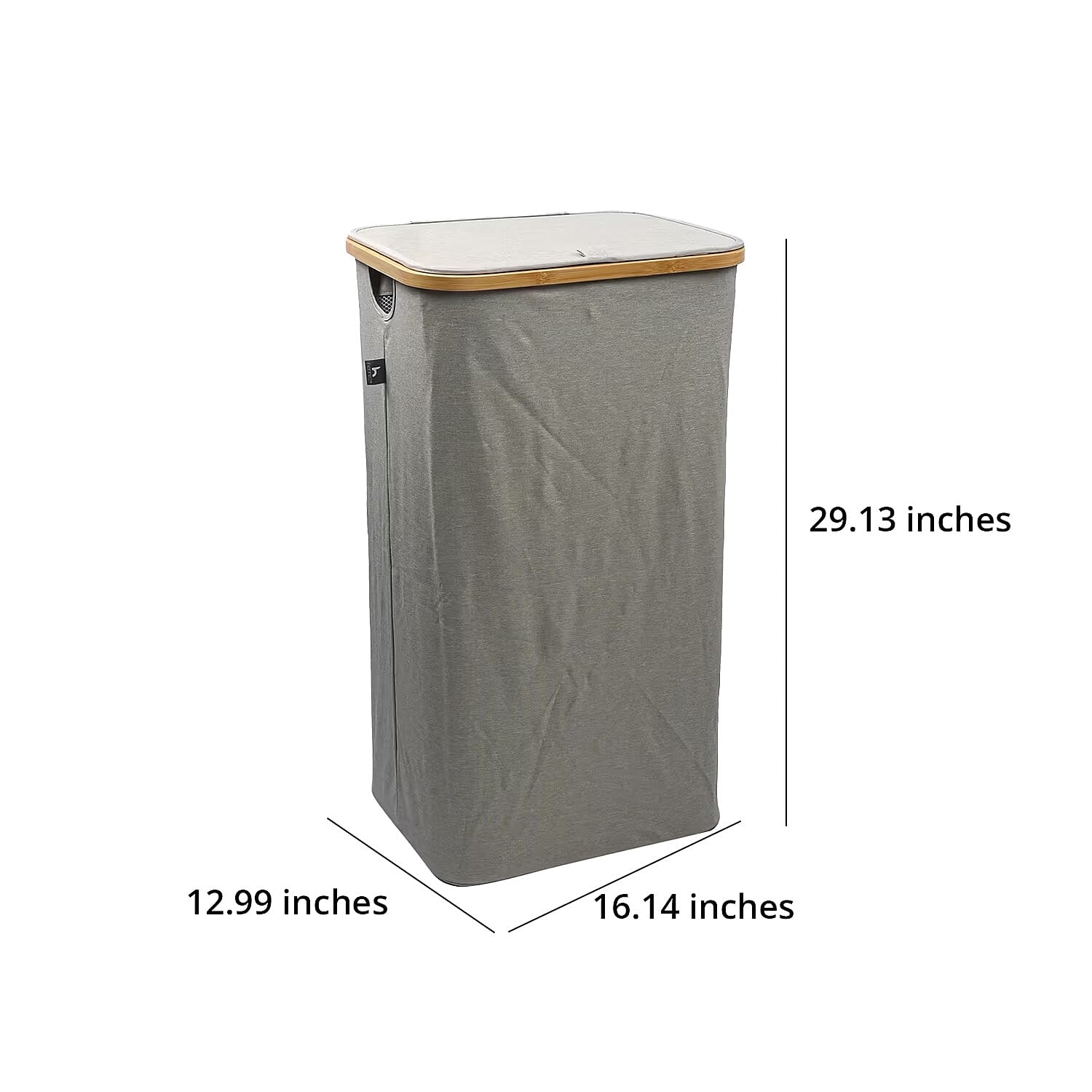 CLOSEOUT Hennez Adreian Collapsible Laundry Basket - Medium (100L) - Light Grey