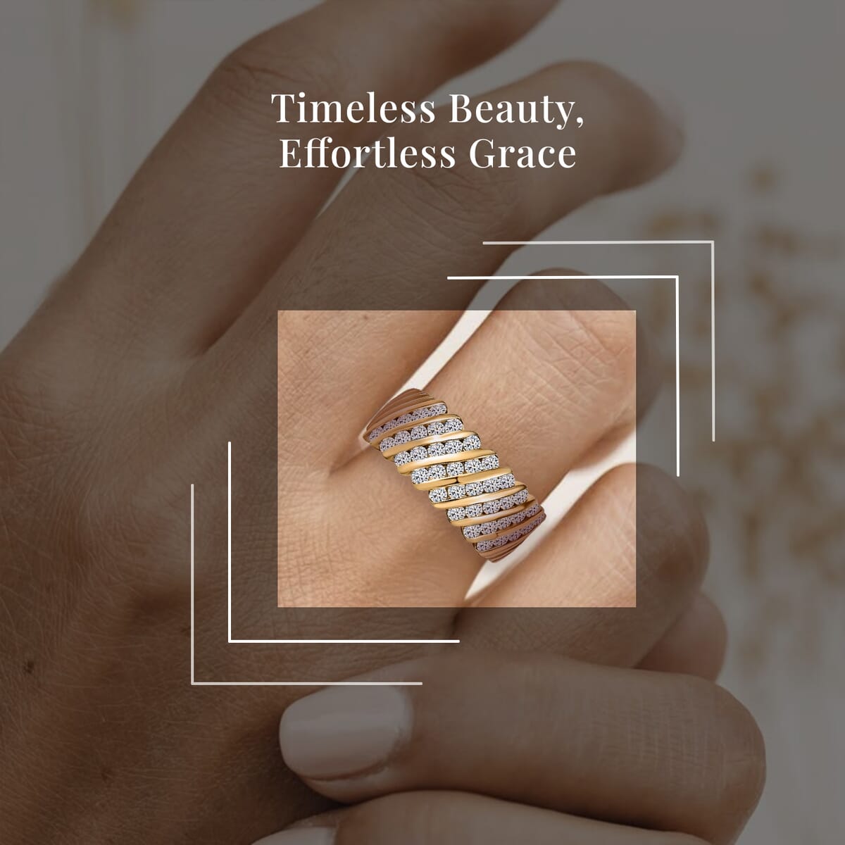 Luxuriant Lab Grown Diamond G-H SI 1.00 ctw Ring in 18K Vermeil Yellow Gold Over Sterling Silver (Size 7.0) image number 1