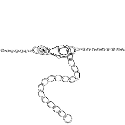 D'Joy Chrome Diopside and Orissa Rhodolite Garnet 4.20 ctw Butterfly Necklace in Rhodium Over Sterling Silver 18 Inches