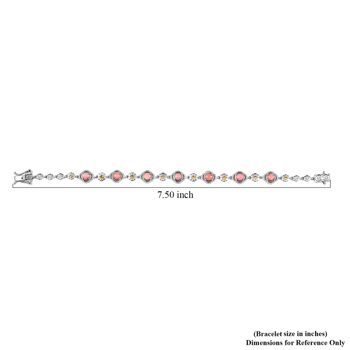 Epic Deal Karis Oregon Peach Opal and Multi Gemstone 2.25 ctw Bracelet (7.25 In) image number 3