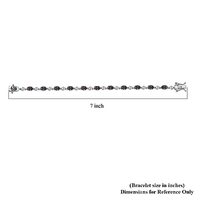 Royal Lavender Spinel and Luxuriant Lab Grown Diamond G-H SI 7.80 ctw Lilac Vines Bracelet in Rhodium Over Sterling Silver (6.50 In)
