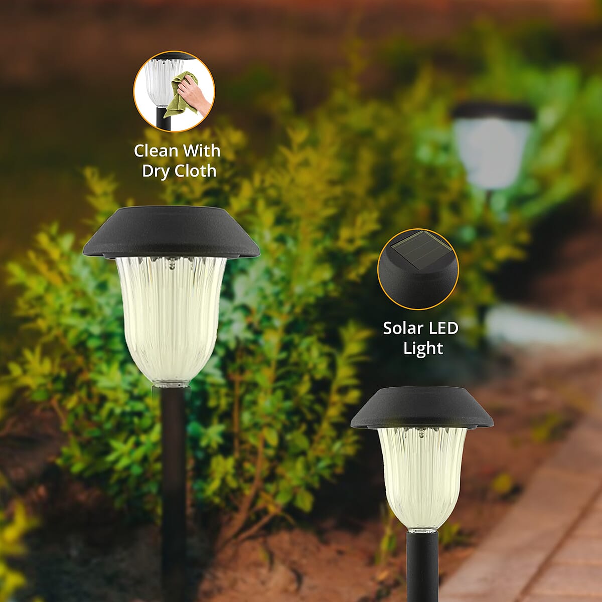 Closeout MOONRAYS 6 Solar Stake Lights (Ships in 8-10 Business Days) image number 4