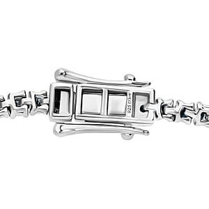 Venice Blue Diamond I1-I2 1.00 ctw Tennis Bracelet in Rhodium Over Sterling Silver (6.50 In)