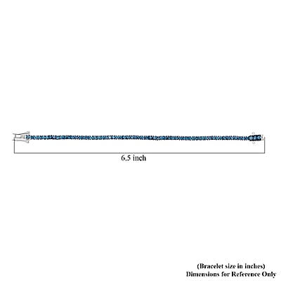 Venice Blue Diamond I1-I2 1.00 ctw Tennis Bracelet in Rhodium Over Sterling Silver (6.50 In)