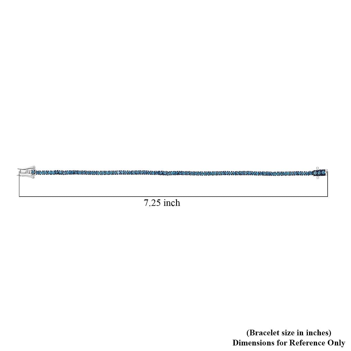 Venice Blue Diamond I1-I2 1.00 ctw Tennis Bracelet in Rhodium Over Sterling Silver (7.25 In) image number 2
