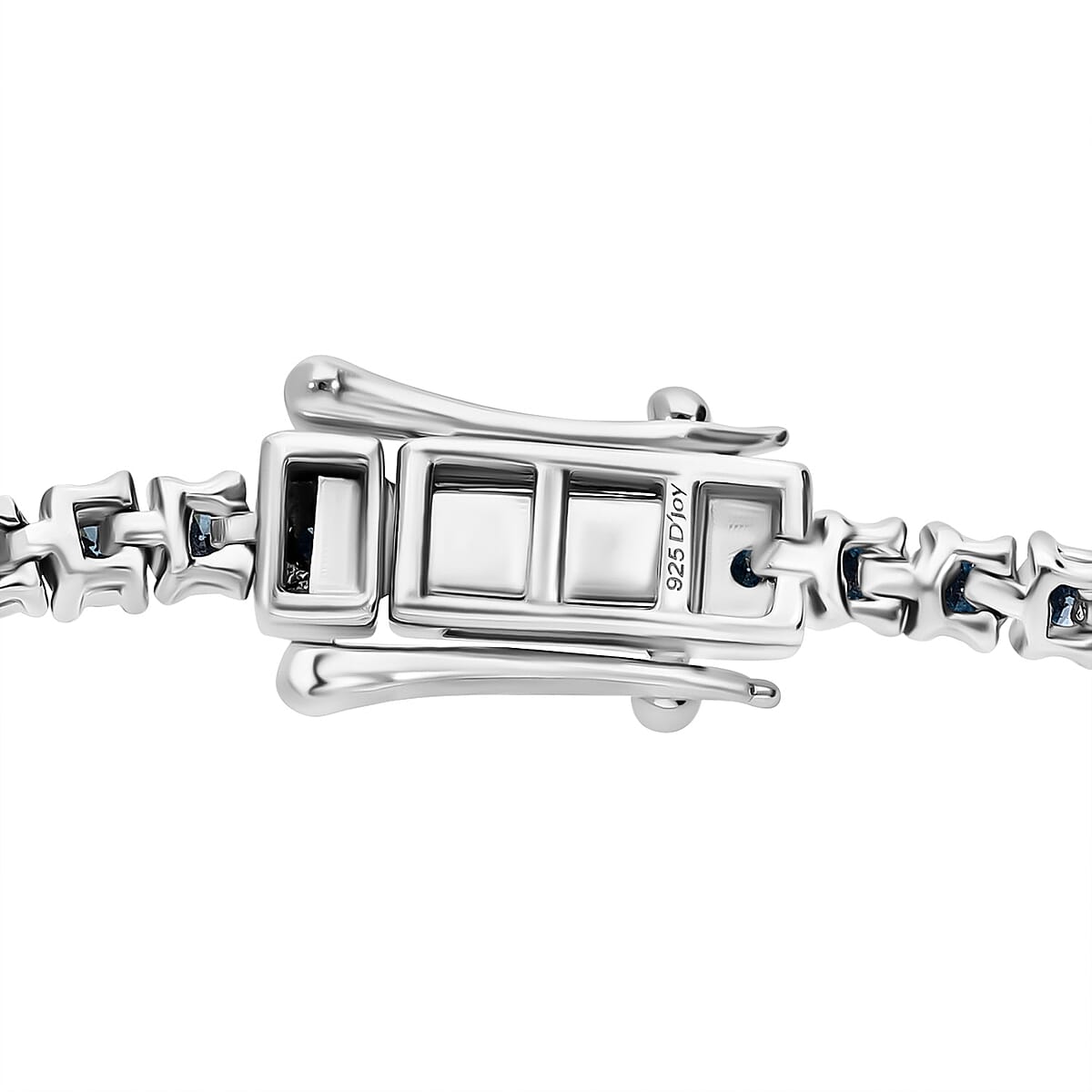 Venice Blue Diamond I1-I2 1.00 ctw Tennis Bracelet in Rhodium Over Sterling Si (7.75 In)  image number 1