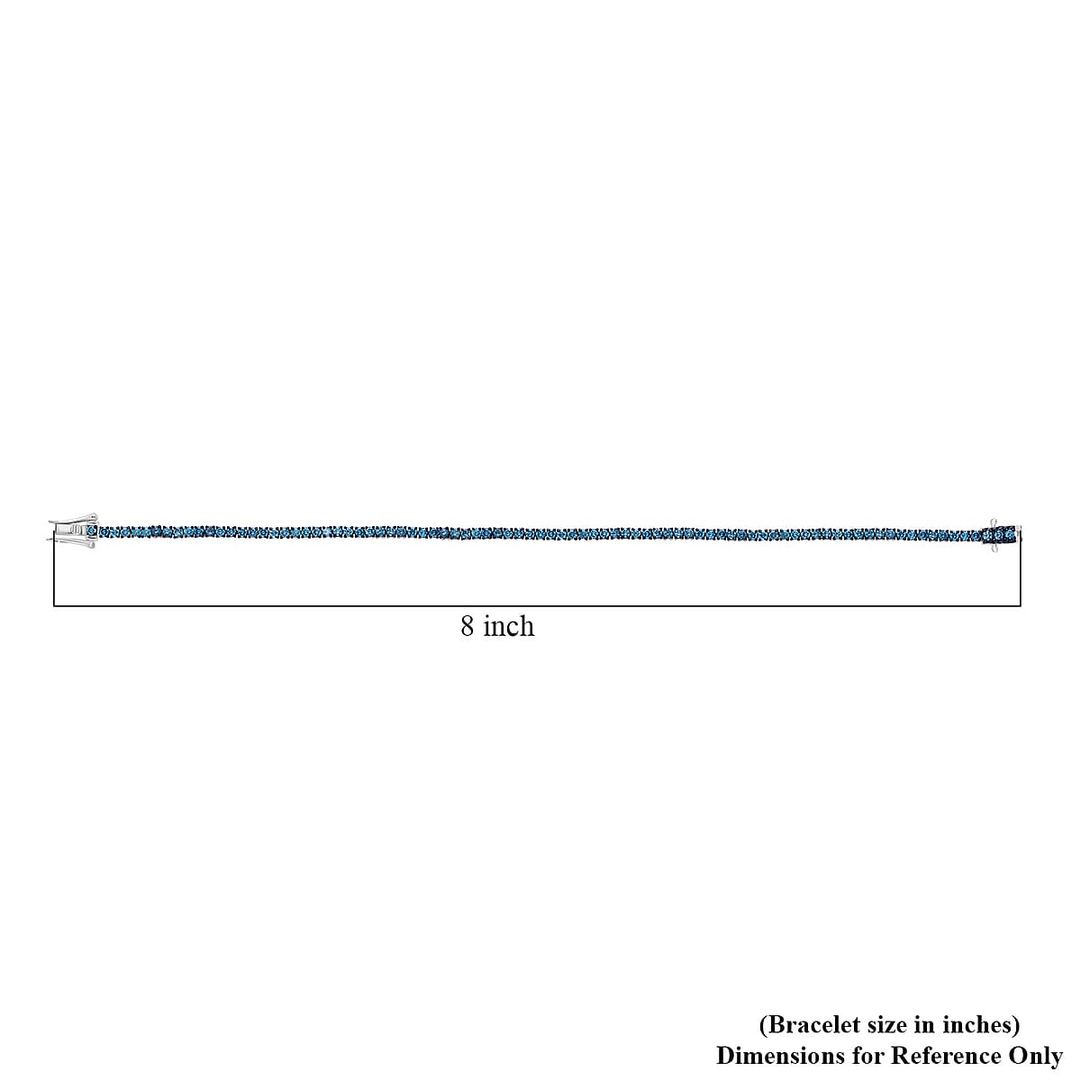 Venice Blue Diamond I1-I2 1.00 ctw Tennis Bracelet in Rhodium Over Sterling Si (7.75 In)  image number 2