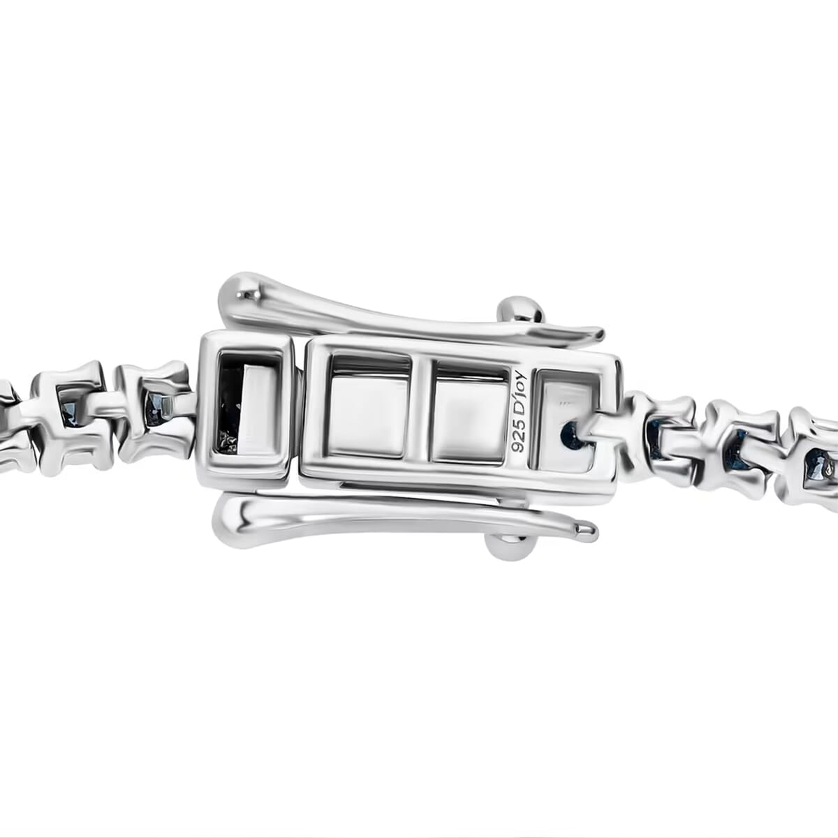 Luxuriant Lab Grown Blue Diamond SI 3.00 ctw Frozen Grace Bracelet in Rhodium Over Sterling Silver (6.50 In) image number 7