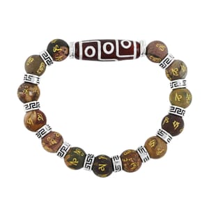Agate and Picasso Jasper 135 ctw Beaded Stretch Bracelet