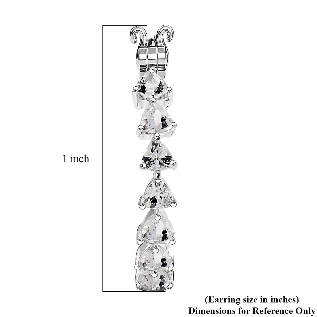 D'Joy Golconda Topaz 3.60 ctw Floral Vines Hoop Earrings in Platinum Over Sterling Silver image number 5