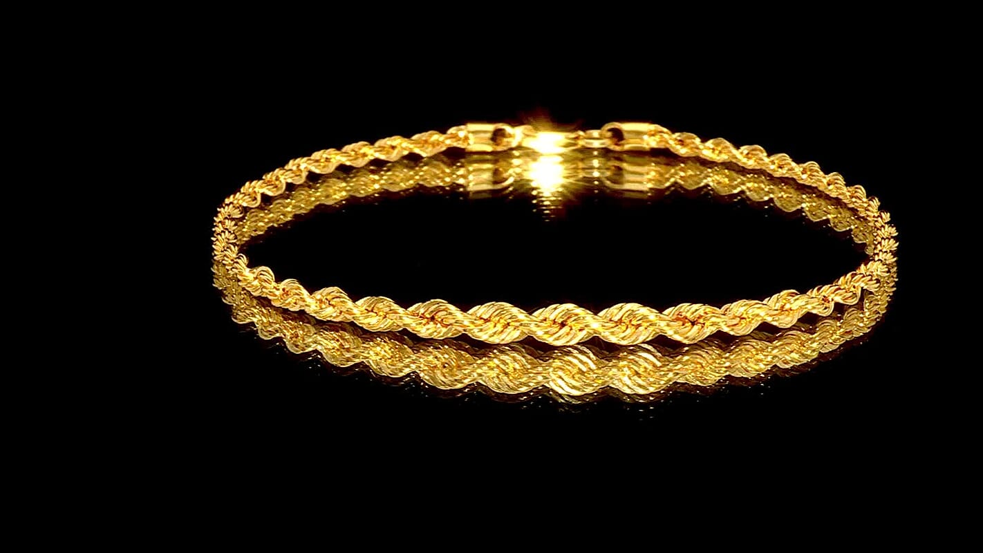 Graduated Chain Bracelet in 22K Yellow Gold (7.25 In) 2.65 Grams