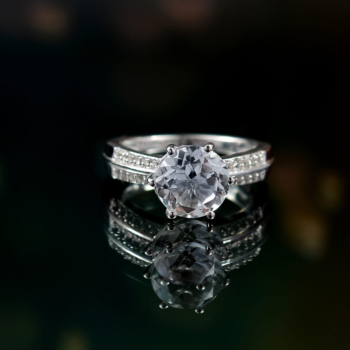 D'Joy Golconda Topaz 3.85 ctw Star Brilliance Ring in Platinum Over Sterling Silver (Size 10.0) image number 1