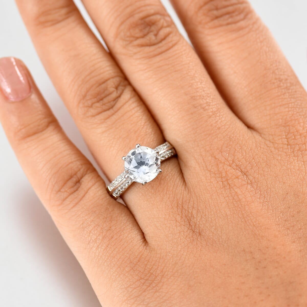 D'Joy Golconda Topaz 3.85 ctw Star Brilliance Ring in Platinum Over Sterling Silver (Size 10.0) image number 2