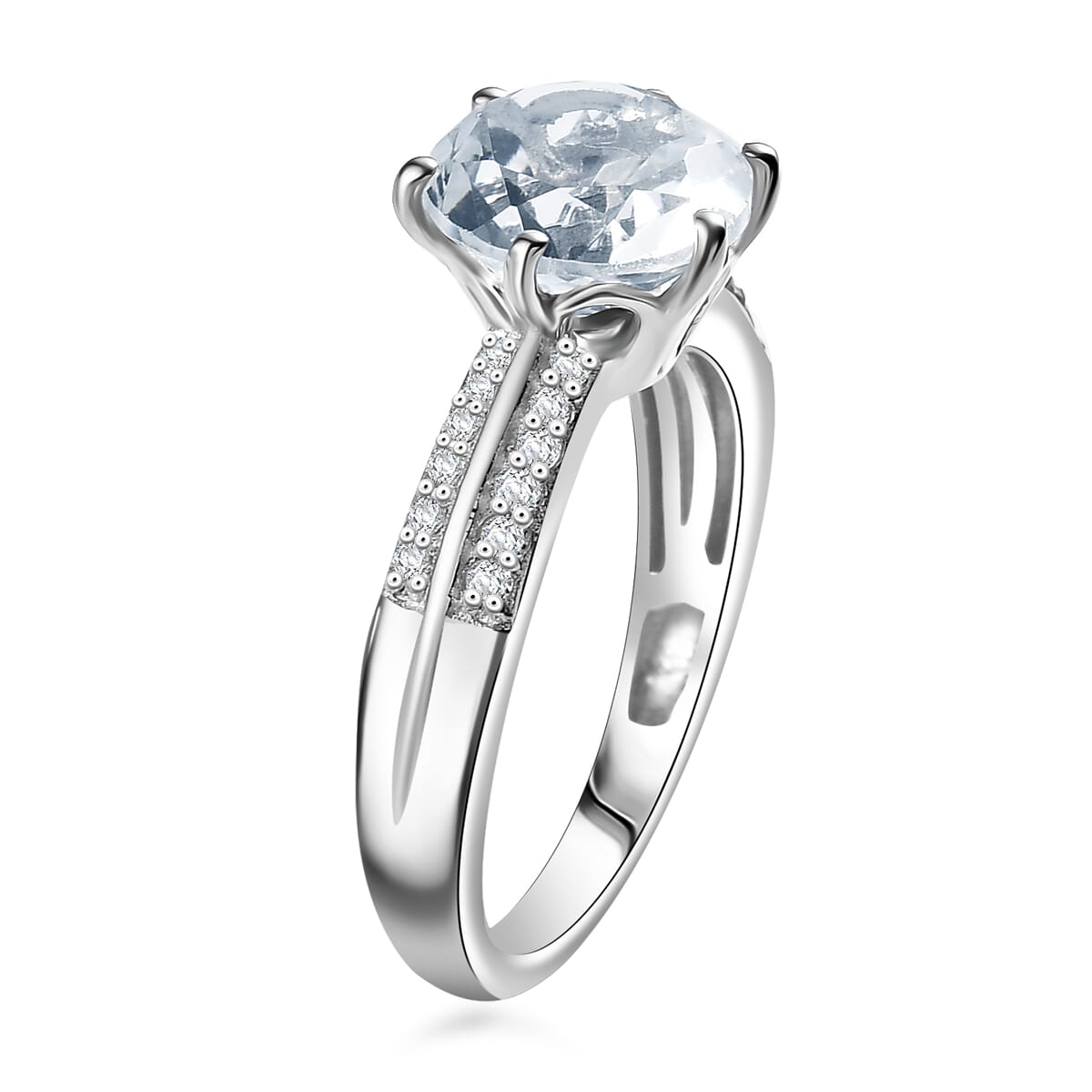 D'Joy Golconda Topaz 3.85 ctw Star Brilliance Ring in Platinum Over Sterling Silver (Size 8.0) image number 3